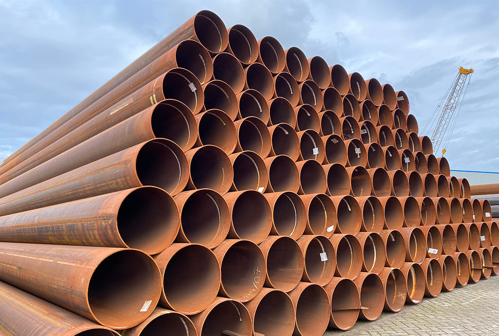 Steel tubes in Ø 610 x 9.50 mm in stock Solines