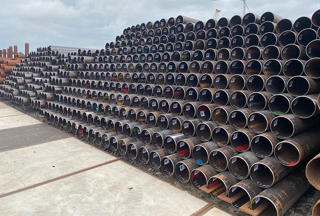 Steel tubes Ø 273 x 8 mm black varnish coating Solines