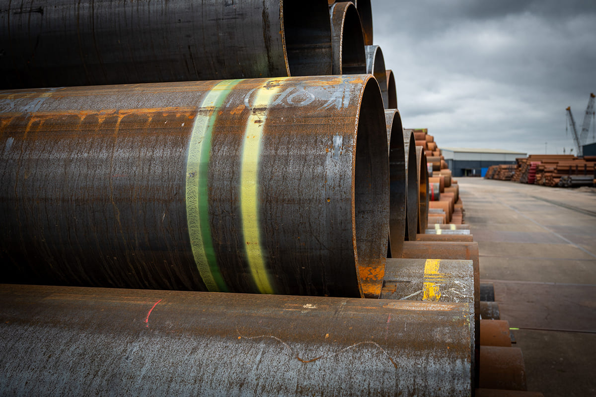 Steel tube pile Ø 508,0 x 8,00 mm