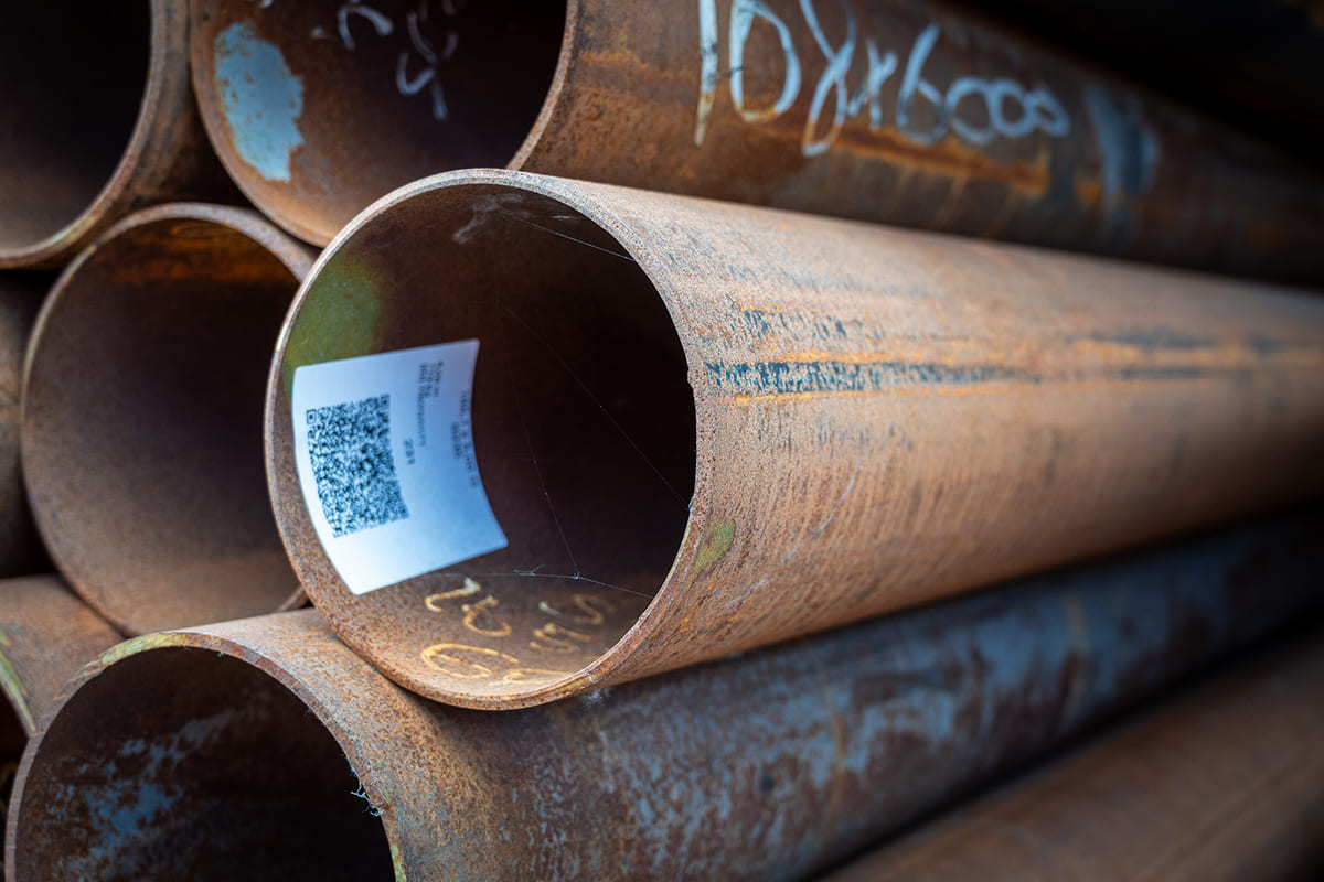 Steel pipe detail photo - diameter 165.1 mm