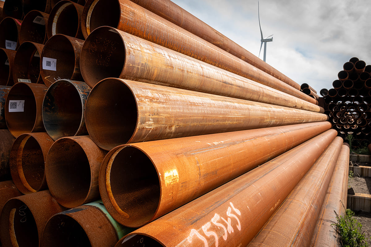 Steel pipe piles Ø 355.6 x 5.60 mm