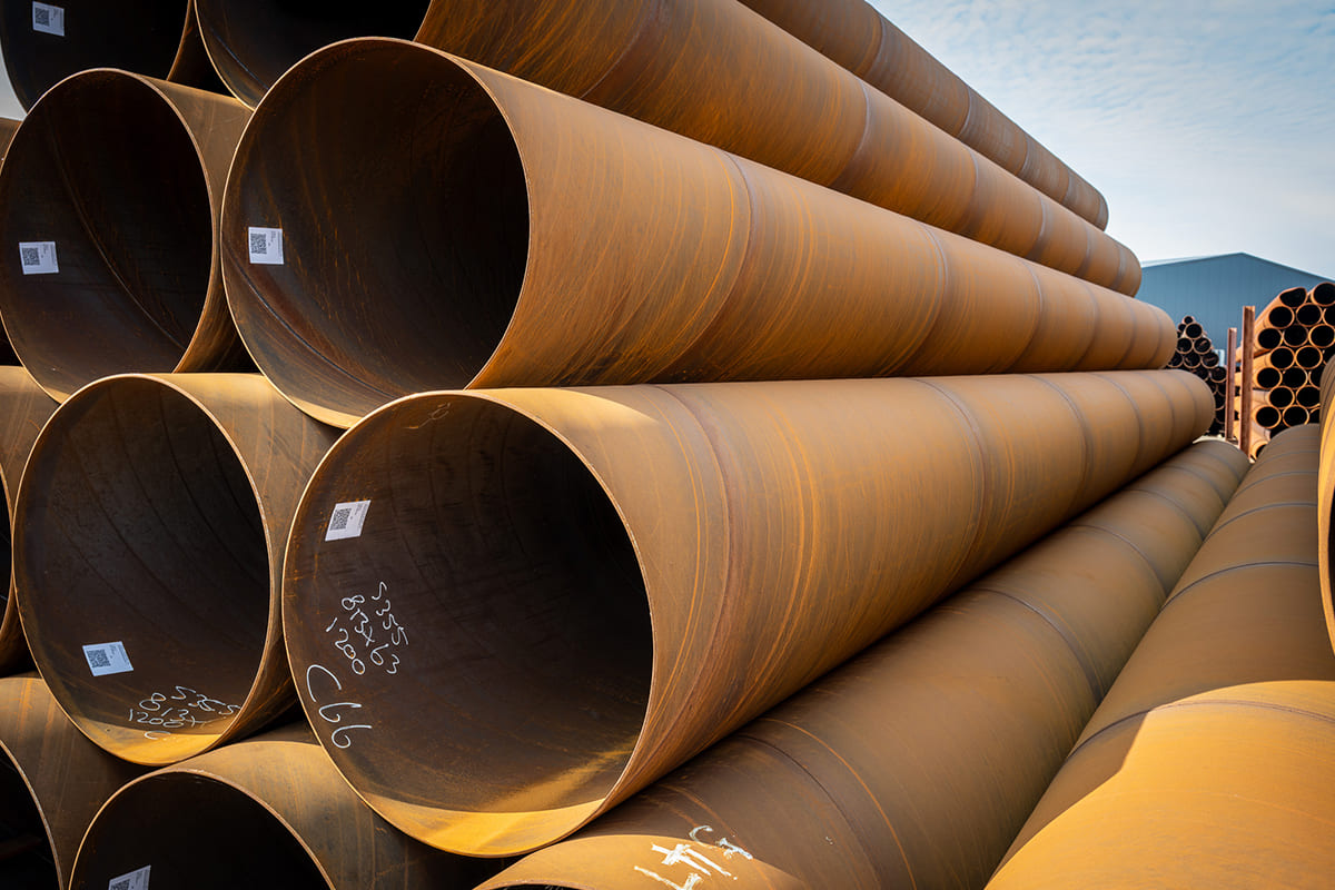 2 Spiral welded pipes Ø 813,0 x 6,30 millimeters