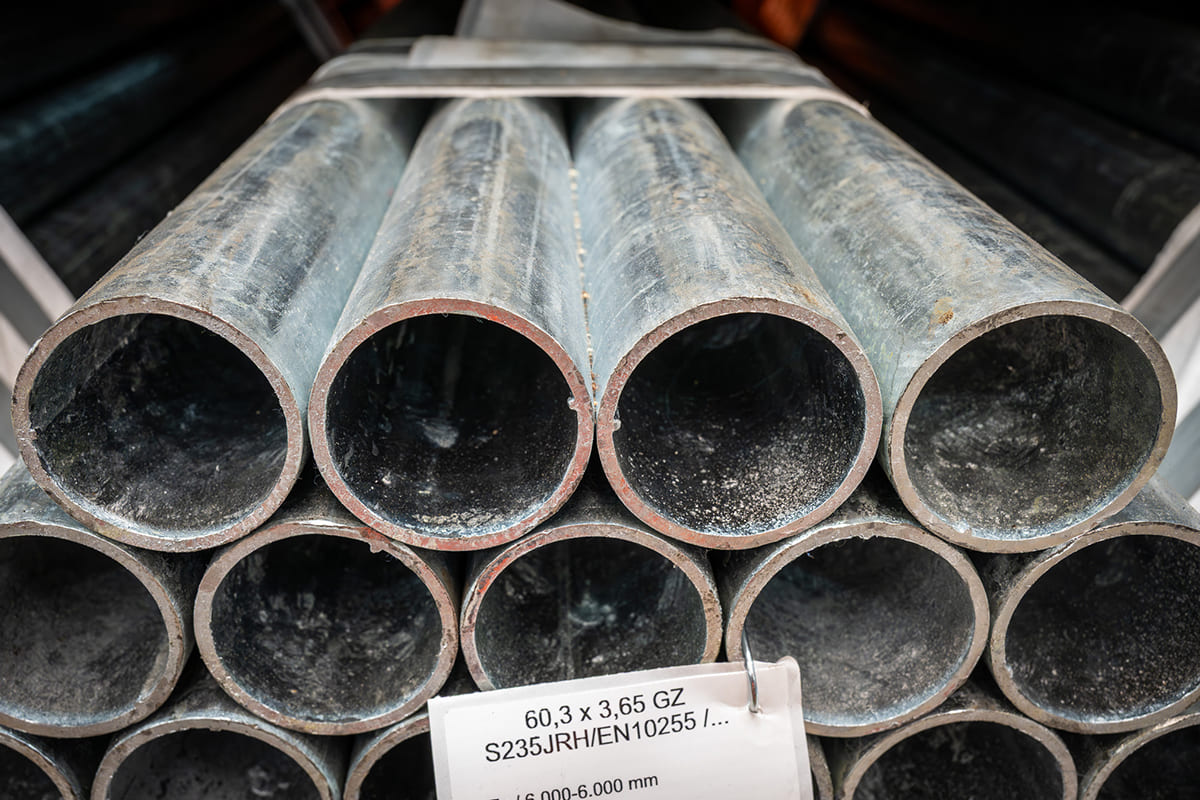Detail photo - Galvanized pipes Ø 60,3 x 3,65 mm