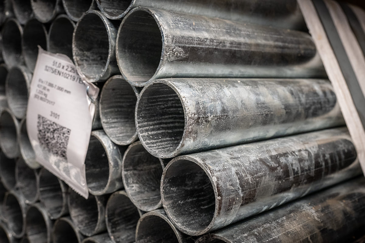 Detail photo - Galvanized tubes Ø 51,0 x 2,25 mm