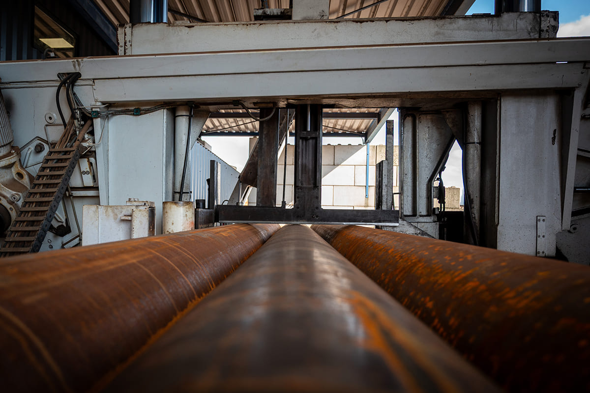 Steel tubes cut to size