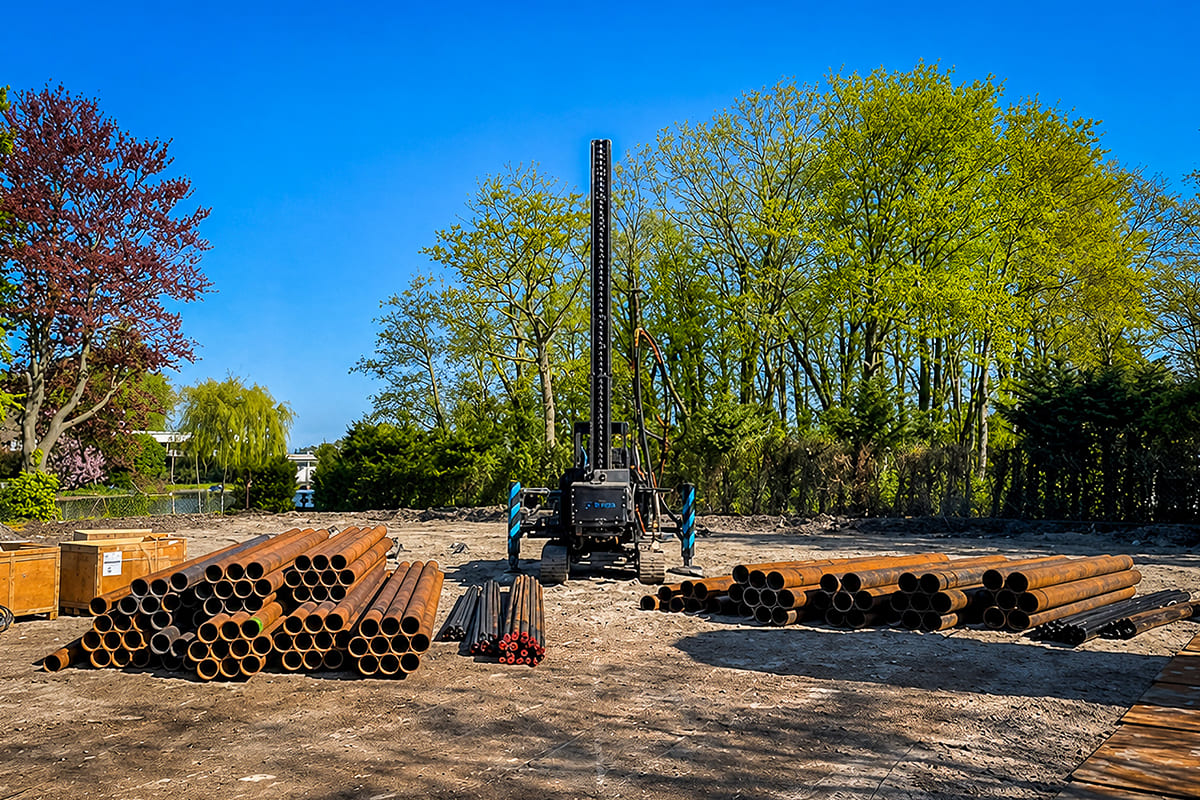 Grout Injection Piles for Villa Foundation in Warmond